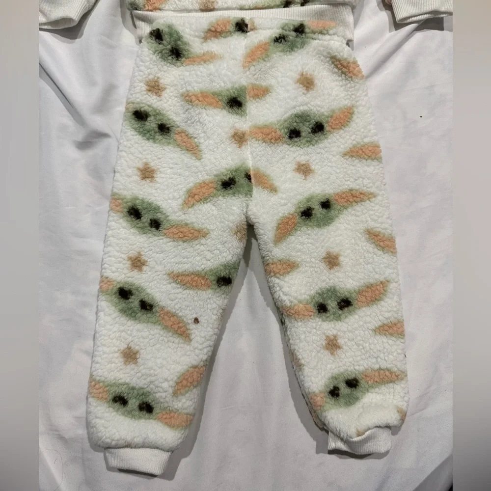 🌸406 Disney Star Wars Grogu Baby Yoda Fuzzy Sherpa Pajama Set 24M Mandalorian